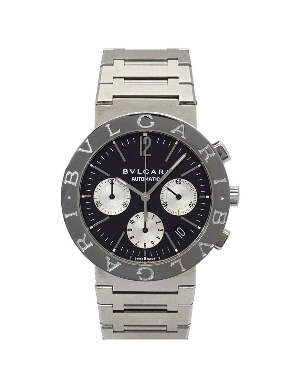 Bvlgari Chronograph Watch Date Black Automatic